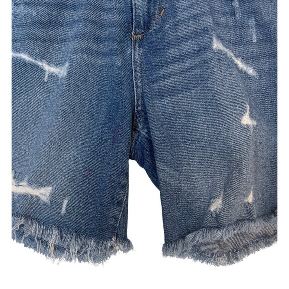 Joes Size 25 Distressed Denim Shorts Frayed Hem Cotton/Spandex Medium Wash Blue - Picture 5 of 12